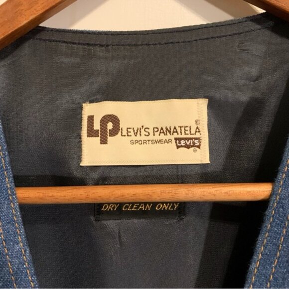 Vintage Levi's Panatela Blue Denim 3 Piece Suit Set (Sports Coat, Vest & Jeans) - Picture 15 of 16